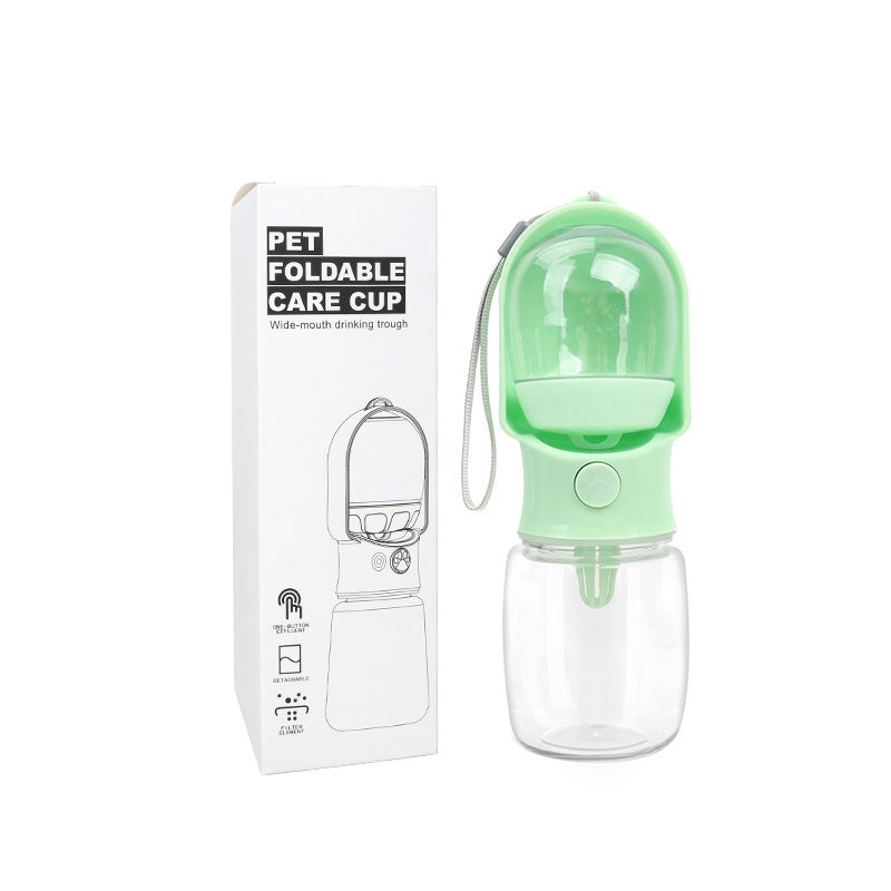 Premium Portable Dog Water Bottle with Built-in Food Storage