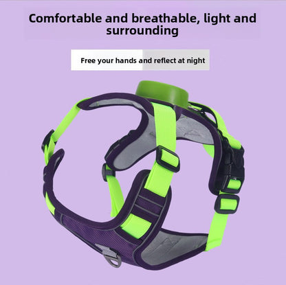 Premium No-Pull Retractable Dog Harness with Reflective Safety Strips