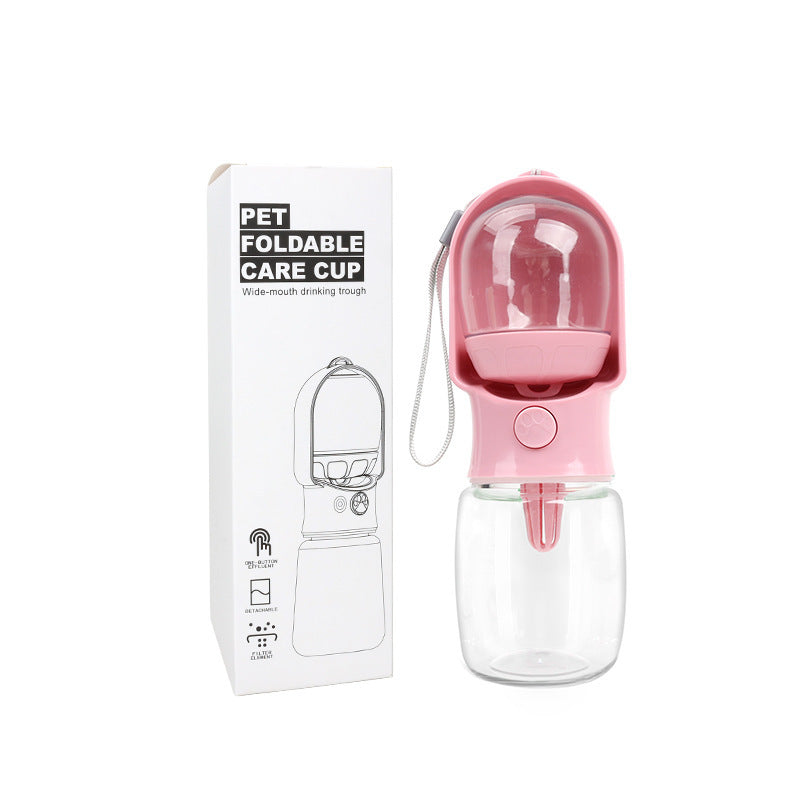Premium Portable Dog Water Bottle with Built-in Food Storage