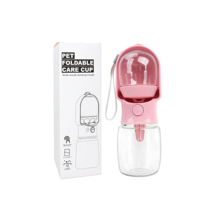 Premium Portable Dog Water Bottle with Built-in Food Storage