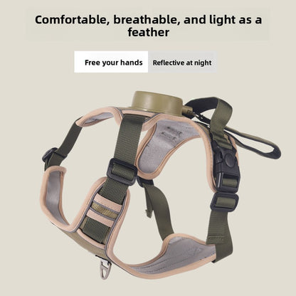 Premium No-Pull Retractable Dog Harness with Reflective Safety Strips