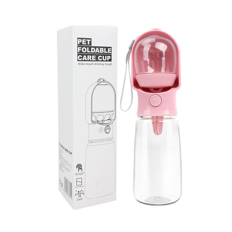 Premium Portable Dog Water Bottle with Built-in Food Storage