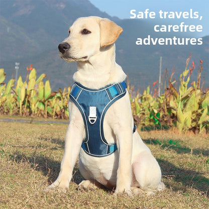 Premium No-Pull Retractable Dog Harness with Reflective Safety Strips