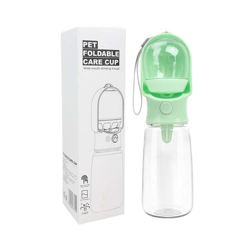 Premium Portable Dog Water Bottle with Built-in Food Storage